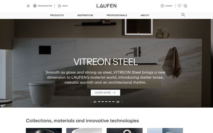 Screenshot of laufen.com