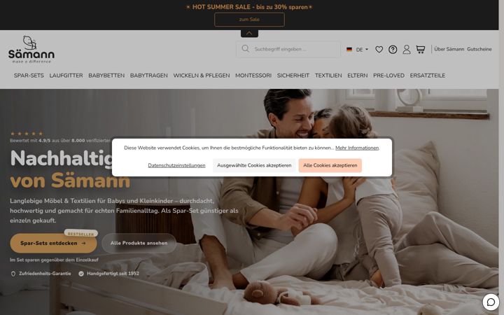 Screenshot of laufgitter-baby.de