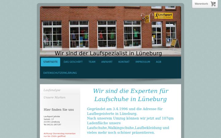 Screenshot of laufsport-jahnke.de
