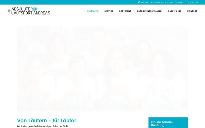 Screenshot of laufsport.de