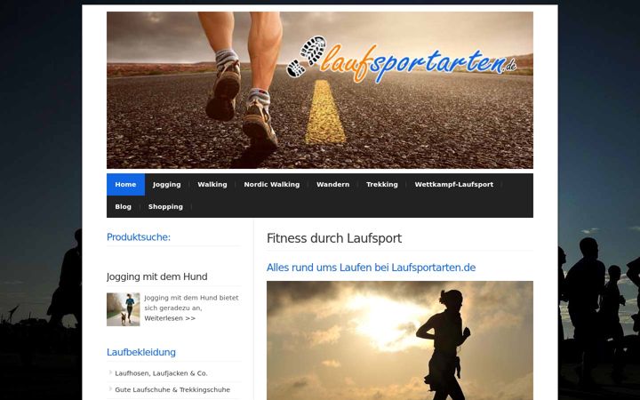 Screenshot of laufsportarten.de
