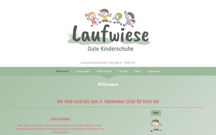 Screenshot of laufwiese.de