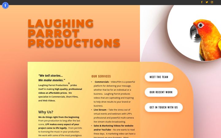 Screenshot of laughing-parrot.com