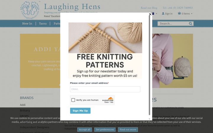 Screenshot of laughinghens.com