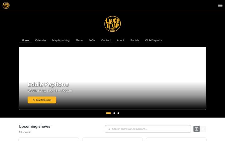 Screenshot of laughitupcomedy.com