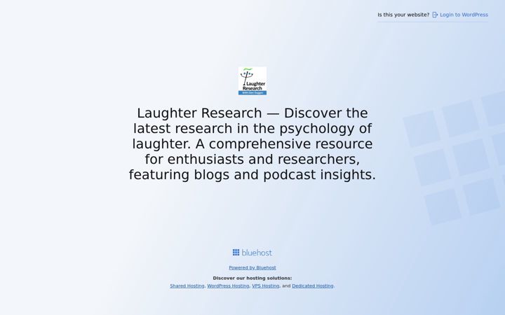 Screenshot of laughterresearch.com