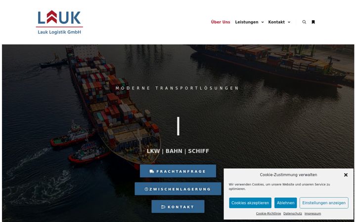Screenshot of lauklogistik.de