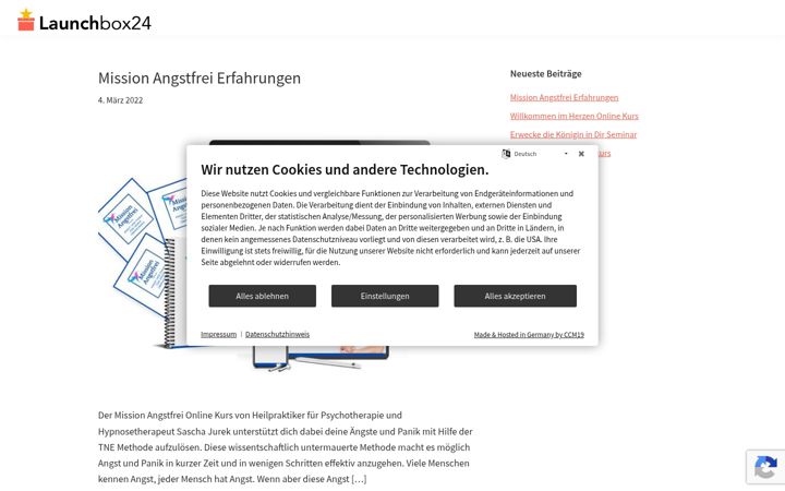 Screenshot of launchbox24.de