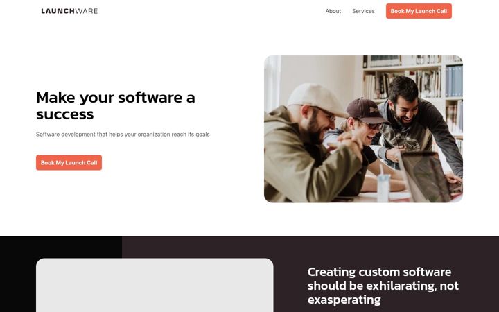 Screenshot of launchware.com