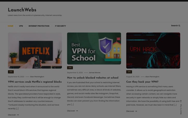 Screenshot of launchwebs.org