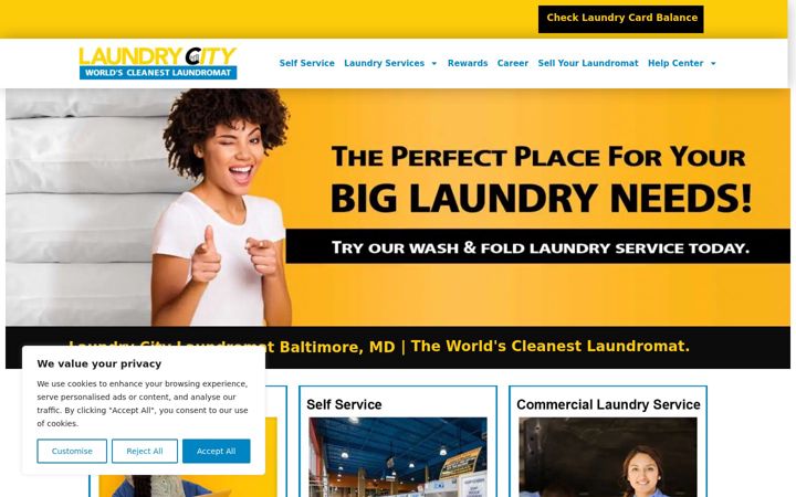 Screenshot of laundrycities.com