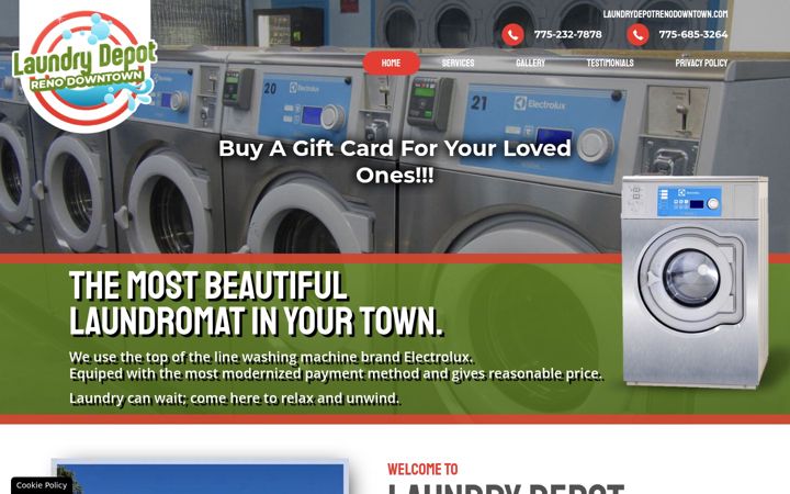 Screenshot of laundrydepotrenodowntown.com