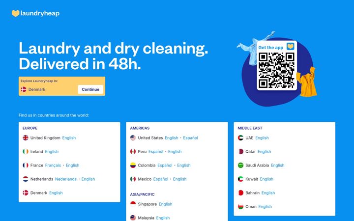Screenshot of laundryheap.com