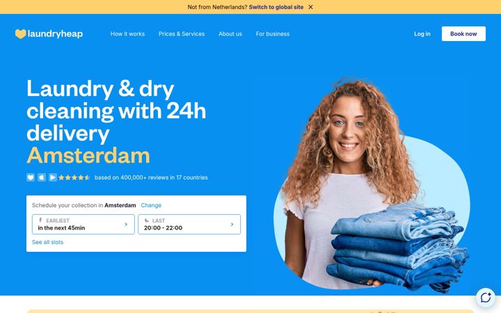 Screenshot of laundryheap.nl