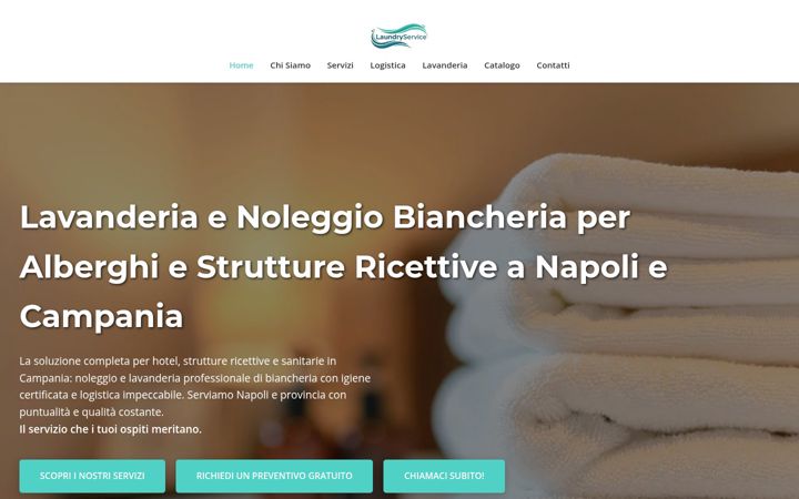 Screenshot of laundryservicecastrese.it