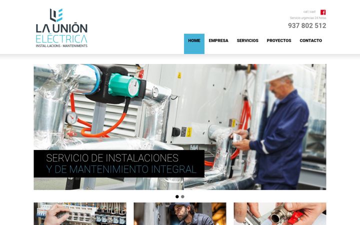 Screenshot of launionelectrica.com