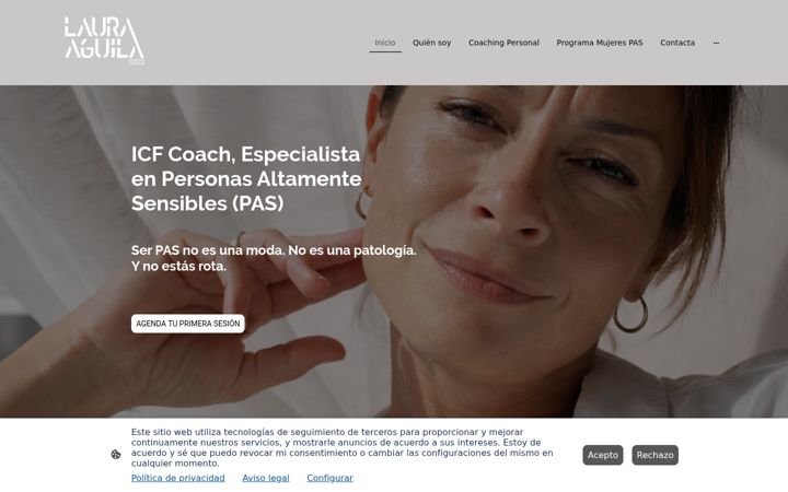 Screenshot of lauraaguilacoach.com