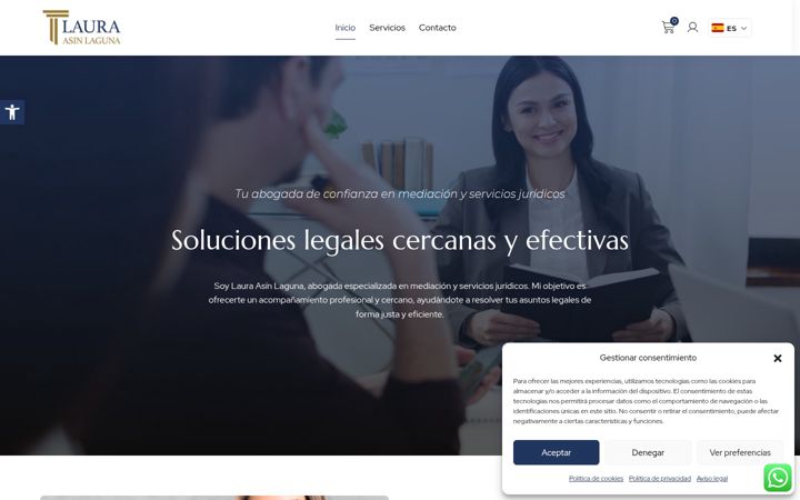 Screenshot of lauraasinlagunaabogada.com