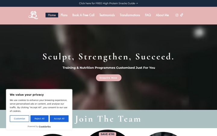Screenshot of laurabeckercoach.com
