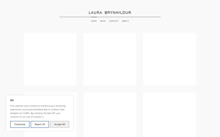 Screenshot of laurabrynhildur.com