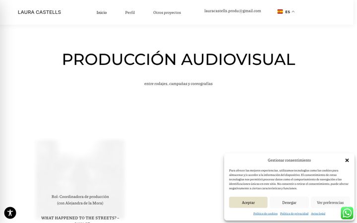 Screenshot of lauracastells.com