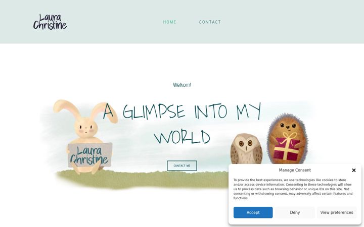Screenshot of laurachristine.nl