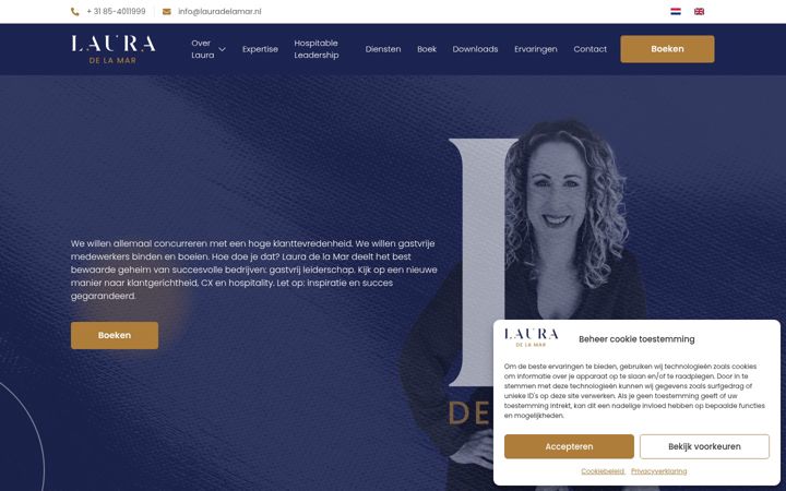Screenshot of lauradelamar.nl