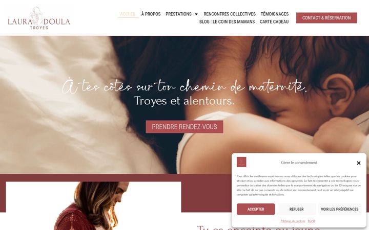 Screenshot of lauradoulatroyes.fr
