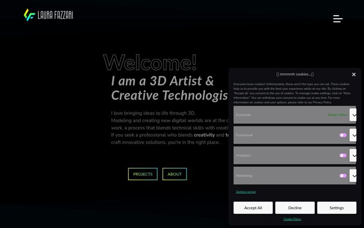 Screenshot of laurafazzari.com
