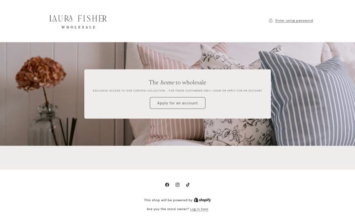 Screenshot of laurafisherwholesale.co.uk