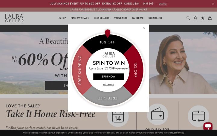 Screenshot di laurageller.com