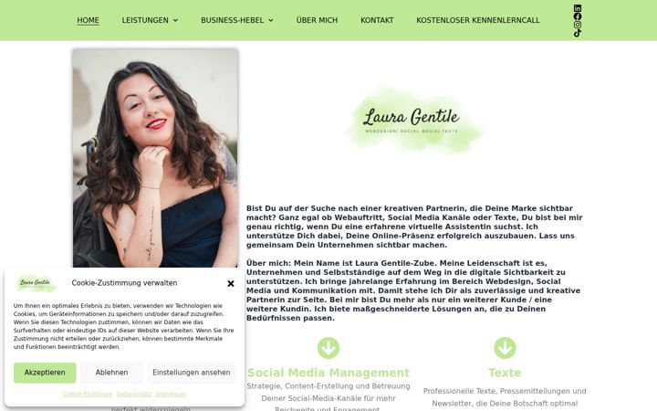 Screenshot of lauragentile.at