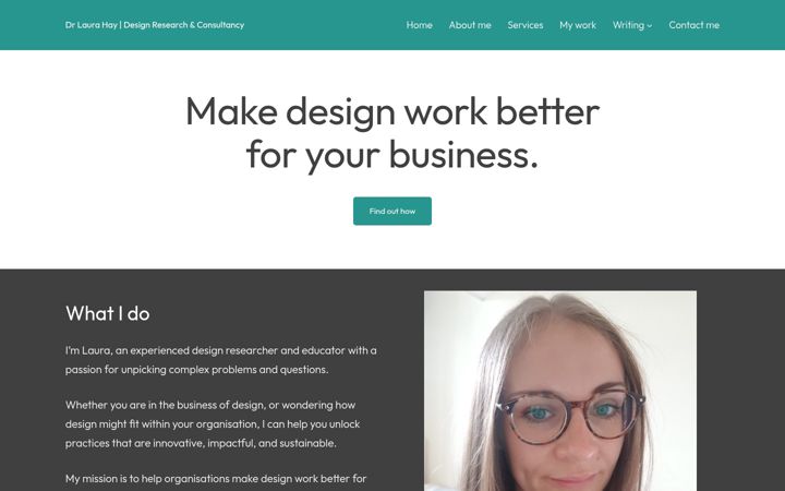 Screenshot of laurahay.com