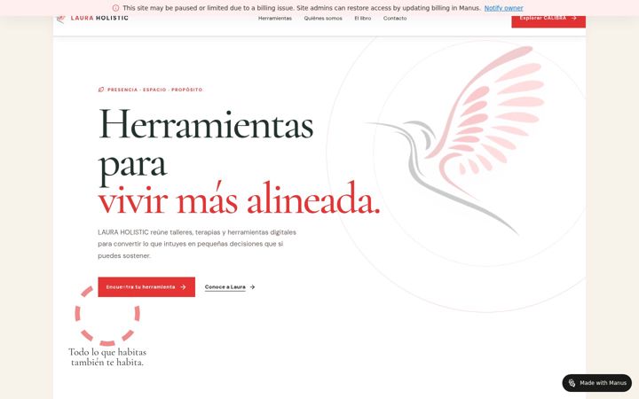 Screenshot of lauraholistic.com