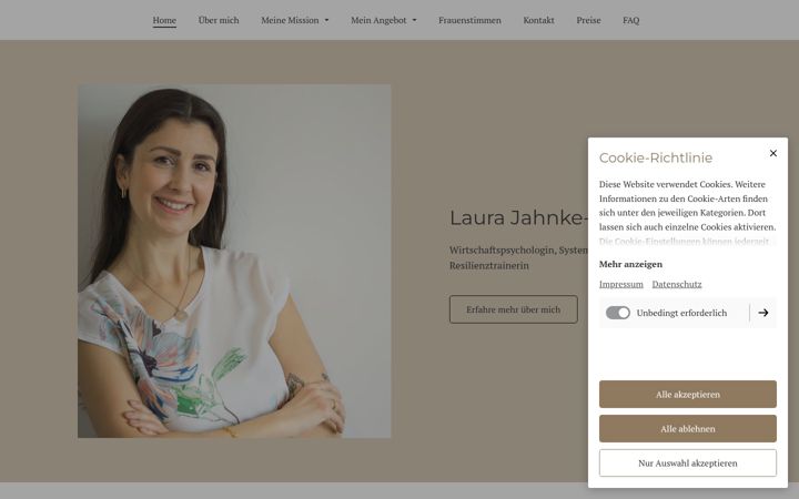 Screenshot of laurajahnke-coaching.de