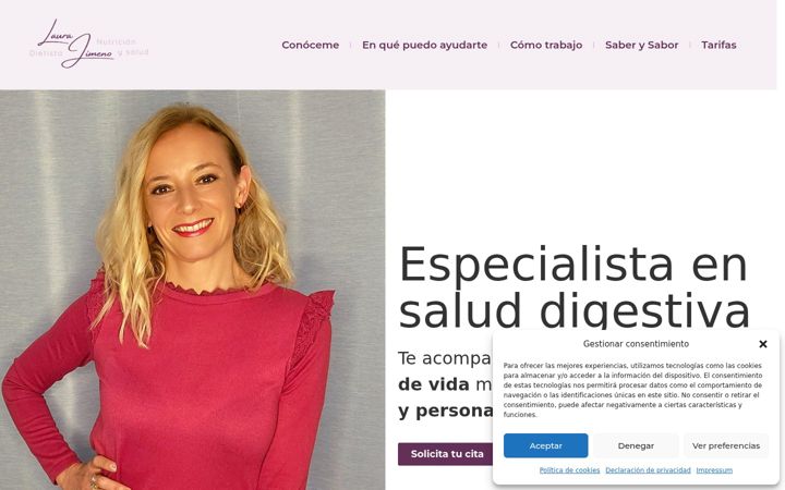 Screenshot of laurajimeno-nutricionysalud.es