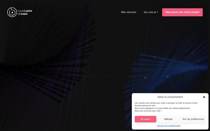 Screenshot of lauralapizedesalee.fr