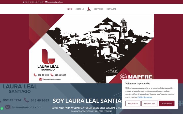 Screenshot of lauralealsantiago.com