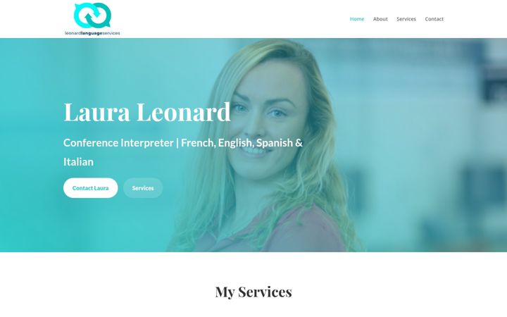 Screenshot of lauraleonardinterpreter.com