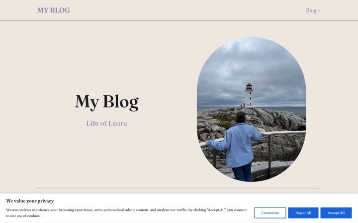 Screenshot of lauralustig.de