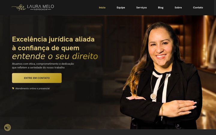 Screenshot of laurameloadv.com.br