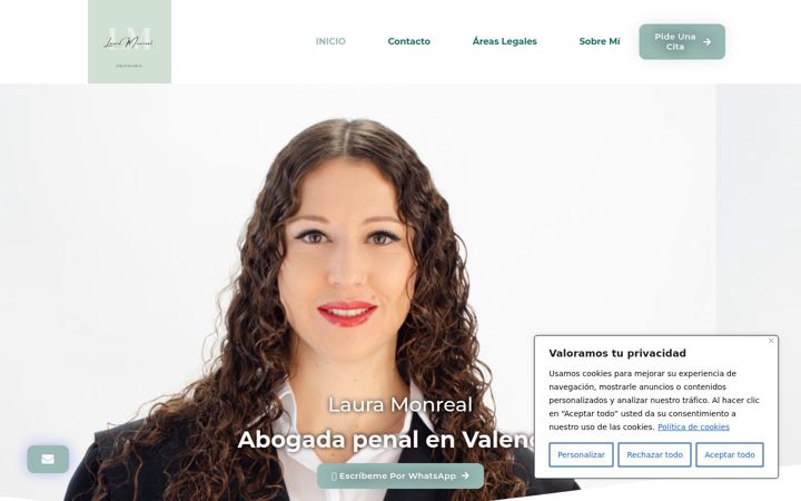 Screenshot of lauramonrealabogada.es