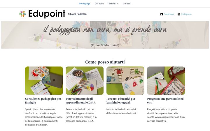 Screenshot of laurapederzani.com