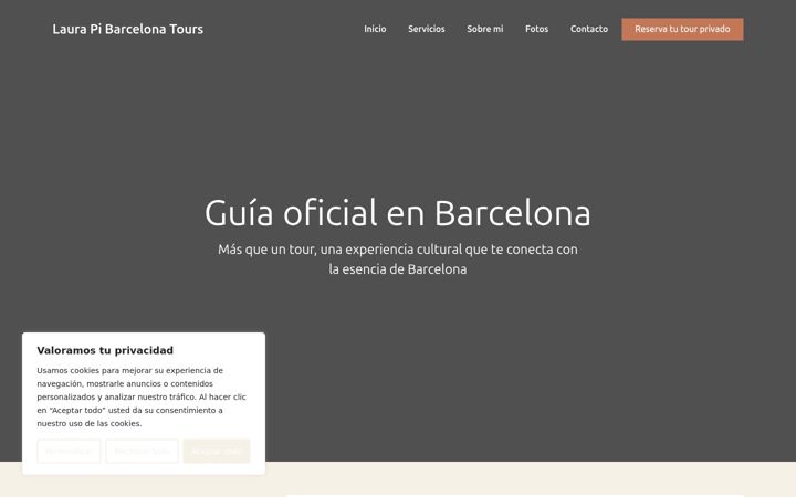 Screenshot of laurapibarcelonatours.com
