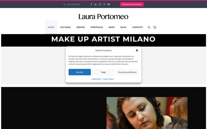 Screenshot of lauraportomeo.it