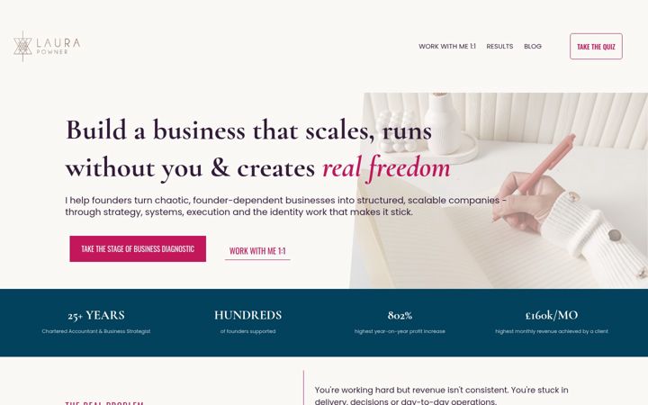 Screenshot of laurapowner.com