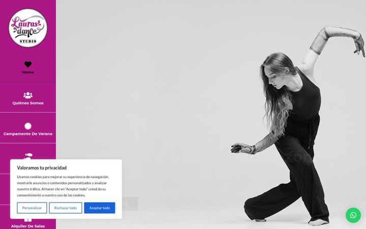 Screenshot of lauras-dance-studio.com
