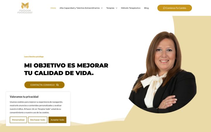 Screenshot of laurasanchezpsicologa.com