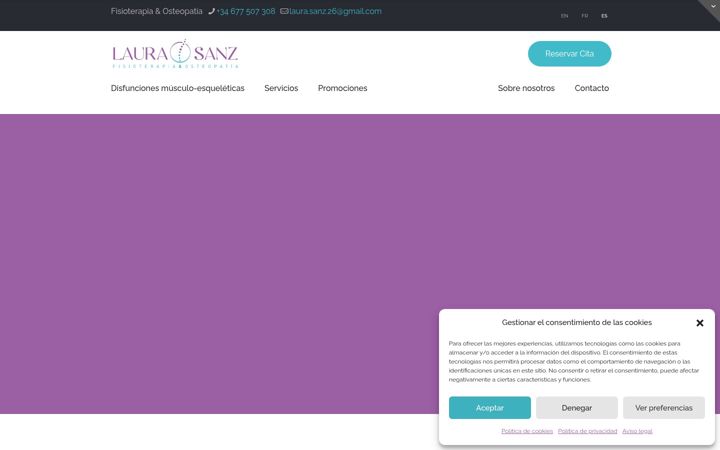 Screenshot of laurasanzfisio.com