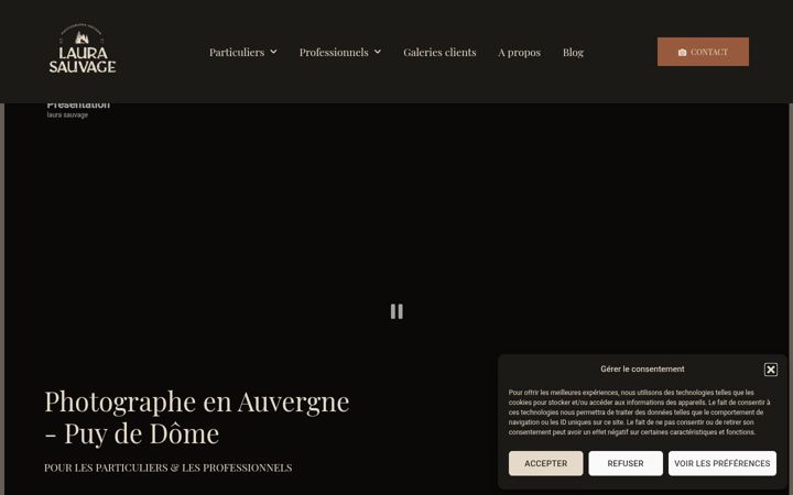 Screenshot of laurasauvagephotographe.com